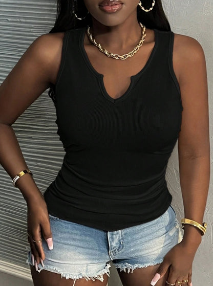 DORIEN | Singlet Top – Tijdloze Basic met Subtiele Halslijn