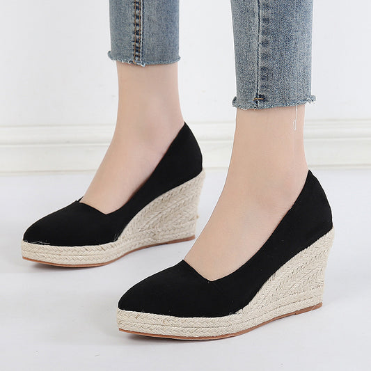 ELYSE | Wedge Espadrilles Dames – Sleehakken met Plateauzool voor Zomer en Avond