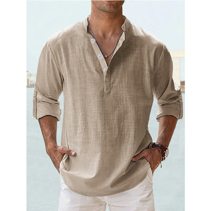 WILLIAM | Linnen Look Heren Shirt – Lichtgewicht Casual Overhemd Voor Zomer