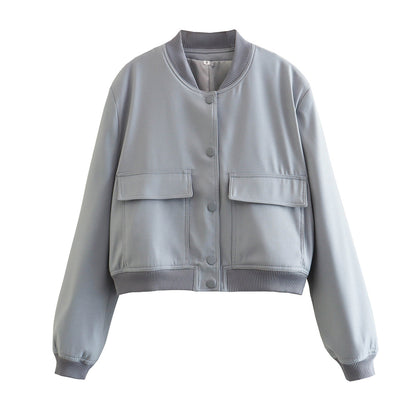 PAULIEN | Cropped Bomberjack Dames – met Drukknoopsluiting