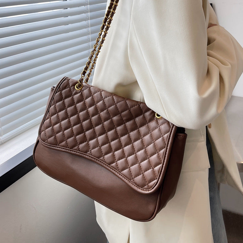 IVANA | Gewatteerde Schoudertas Dames met Goudkleurige Ketting – Luxe Crossbody Tas