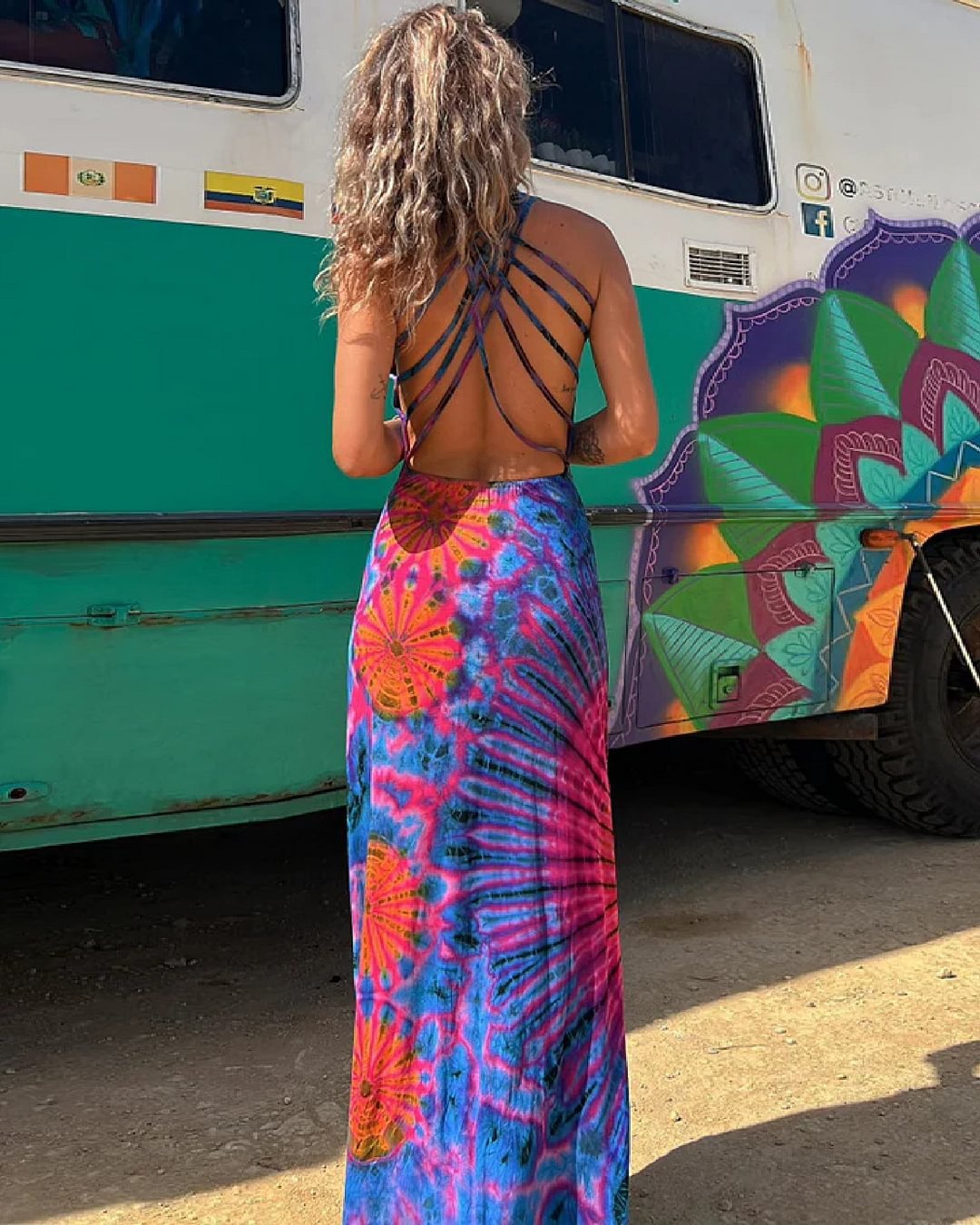 LICIA | Backless Tie-Dye Zomerjurk – Festival Vibes & Boho Look