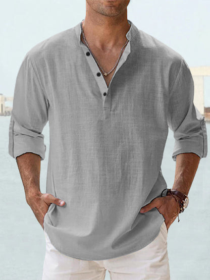 WILLIAM | Linnen Look Heren Shirt – Lichtgewicht Casual Overhemd Voor Zomer