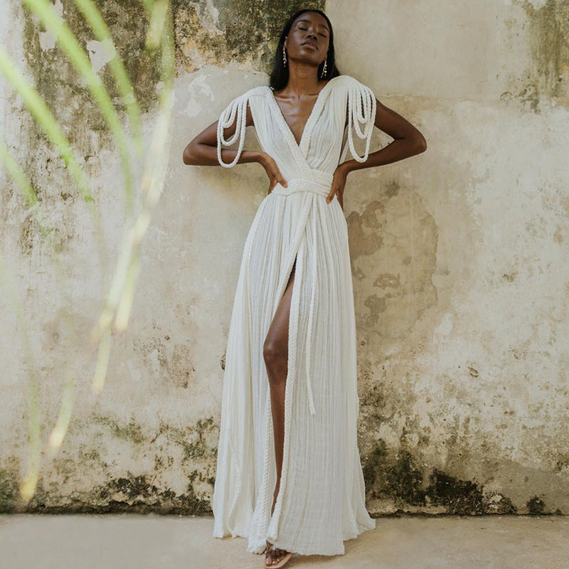 JASMINE | Bohemian Elegante Maxi Jurk – Vloeiend en Verfijnd Design