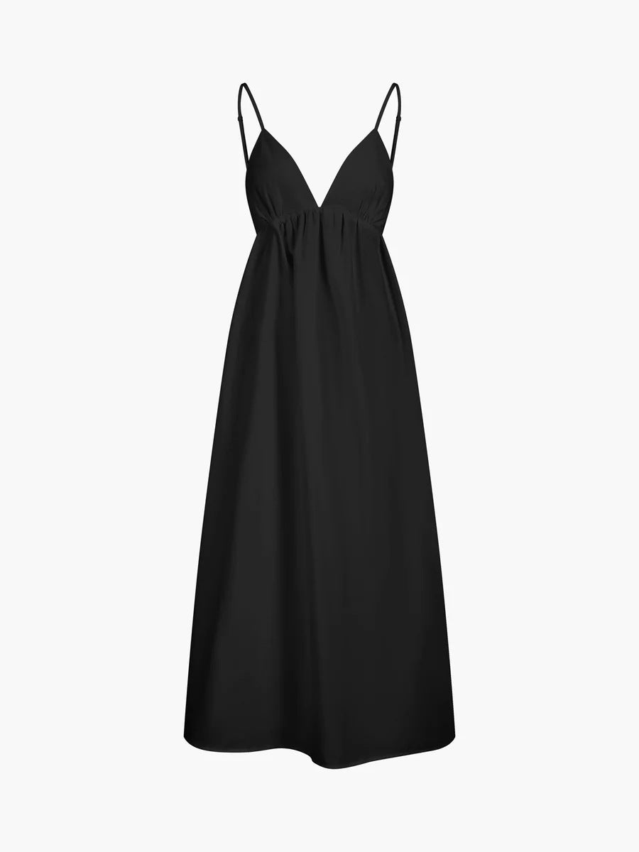 FLORA | Zomerse Maxi Jurk met Spaghettibandjes - Luchtige Katoenen Jurk Dames