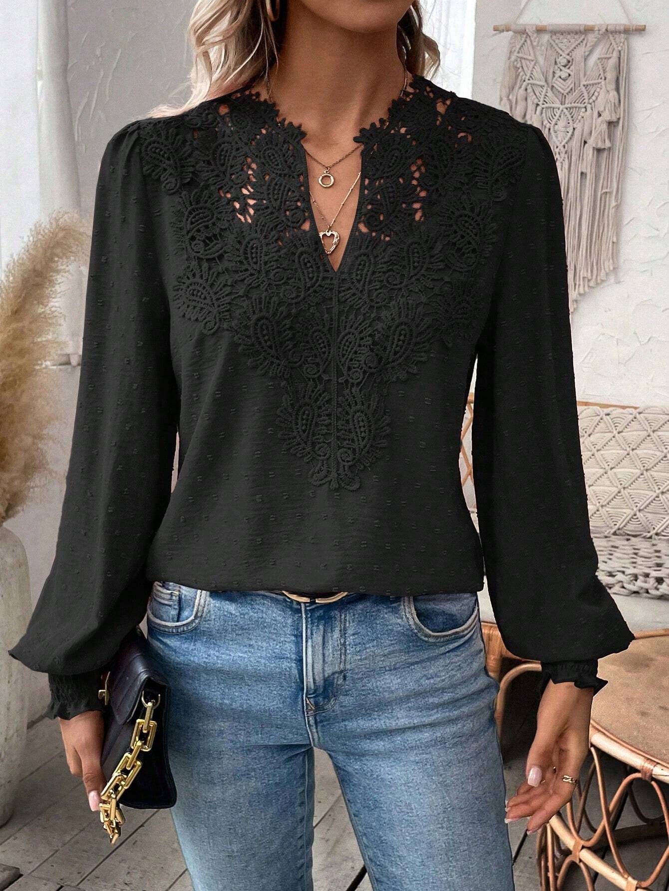 ESTHER | Blouse met Kant en Boho Touch – Tijdloos Elegant