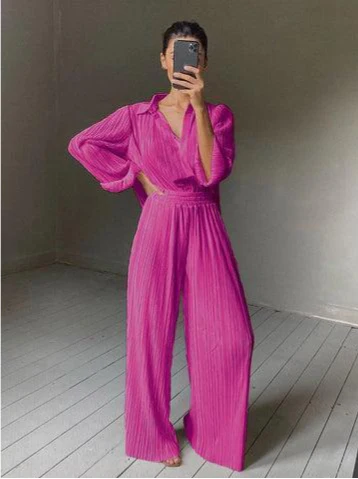 FLORINE | Elegante Jumpsuit met Wijde Pijpen – Dames