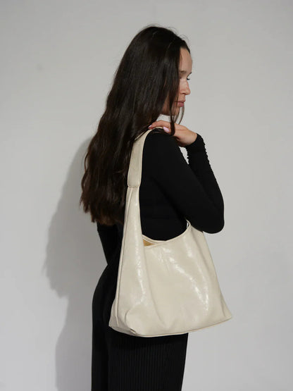 SIENNA | Schoudertas Dames – Minimalistisch Vegan Leer - Grote Shopper Bag